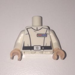 Torso Imperial Officer Uniform Print (Admiral Yularen), White Arms, Light Nougat Hands