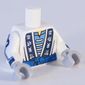 Torso Robe with Asian Symbols, Medium Blue Shirt, Blue Sash Print, White Arms, Light Bluish Gray Hands