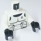 Torso Armor Scout Trooper with Dark Gray Accents Print, White Arms, Black Hands