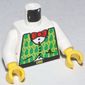 Torso Shirt, Green Vest, and Red Bow Tie Print, White Arms, Yellow Hands