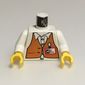 Torso Brown Vest, ID / Clapboard on Back Print (Director), White Arms, Yellow Hands