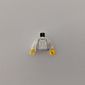 Torso Dress Light Gray Folds Print (Leia), White Arms, Yellow Hands