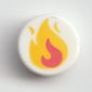Tile Round 1 x 1 with Yellow/Pink Flame print