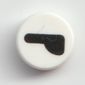 Tile Round 1 x 1 with Straight Line and Quarter Circle (Winking Eye) print