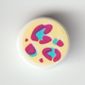 Tile Round 1 x 1 with Magenta/Azure Leopard Spots print