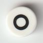 Tile Round 1 x 1 with Black 'O' print