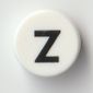 Tile Round 1 x 1 with Black 'Z' print