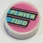 Tile Round 1 x 1 with “PLAYER TWO” print