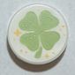 Tile Round 1 x 1 with Four Leaf Clover print