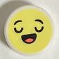 Tile Round 1 x 1 with Smiley, Closed Eyes Half Open Mouth print