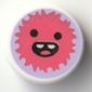 Tile Round 1 x 1 with Coral Creature on Lavender Background print
