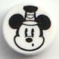 Tile Round 1 x 1 with Classic Mickey Mouse print
