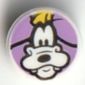 Tile Round 1 x 1 with Goofy on Lavender Background print