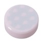 Tile Round 1 x 1 with White Dots on Light Aqua Background print