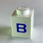 Brick 1 X 1 with Blue 'B' print (Serif Font)