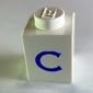 Brick 1 X 1 with Blue 'C' print (Serif Font)