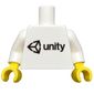 Torso, Unity Logo Print, White Arms, Yellow Hands