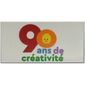 Tile 2 x 4 with '90 ans de créativité' print