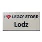 Tile 2 x 4 with 'I heart LEGO STORE LODZ' print