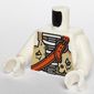 Torso Tan Vest, Dark Orange Crossbelt, Skeleton Print, White Arms, White Hands