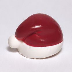 Santa Hat with Dark Red Top Print