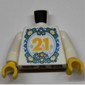 Torso with Flowers and Leaves in Circle and '21', LEGO logo, 'LEGO World 2024' on Back print, White Arms, Yellow Hands