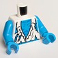Torso, Shirt Tattered with Werewolf Hairy Chest Print, Dark Azure Arms and Hands
