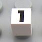 Modulex Tile 1 x 1 with Black '1' Print with No Lining