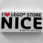 Tile 2 x 4 with 'I heart LEGO® STORE NICE' Print