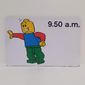 Activity Card, Time-Teaching 12-Hour Clock 9.50 a.m.