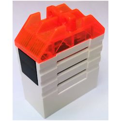 Light and Sound Brick 4 x 2 x 4 Siren with Trans-Neon Orange Top