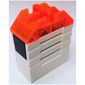 Light and Sound Brick 4 x 2 x 4 Siren with Trans-Neon Orange Top