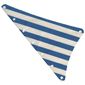 Sail, Triangular, 15 x 22 with Blue Thin Stripes Print