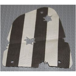 Sail, Tattered, Damage Cutouts, 3 with Dark Gray Stripes Print