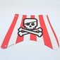 Sail, Top, with Red Stripes, Skull with Eyepatch & Crossbones Print