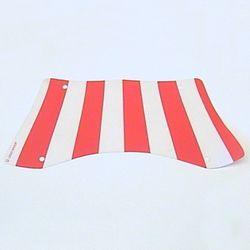 Sail, Curved Bottom with Red Stripes Print