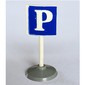 Road Sign Old Square with Parking 'P' Print & Type 1 Base