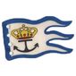 Flag 8 x 5 Wave with Blue Border and Crown and Anchor Print