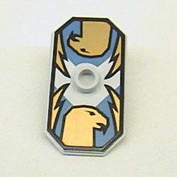 Shield Rectangular with Stud, Knights Kingdom Jayko Hawk Print