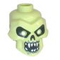 Minifig Head Special, Skull with Black Eyes, Mouth with White Fangs