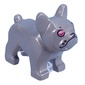 Animal, Dog, French Bulldog, Grumpy Face with Robot Plating, Pink Eyes Print