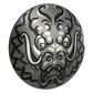 Shield Round Bowed with Black Dragon Drawing print