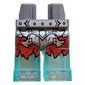 Hips and Trans-Light Blue Legs with Silver Armor, Red Tattered Skirt print