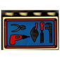 Duplo Brick 2 x 4 x 2 with Tools on Blue Background Print