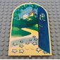Belville, Wall, Door 1 x 10 x 12 Arched Swivel with Open Door and Castle Print