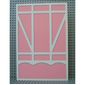 Scala, Building, Wall, Vertical Grooved 18 x 2 x 22 2/3, with Tudor Frame Light Salmon on White Print
