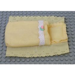 Belville, Sleeping Bag / Adult Pouch with White Lace and Pink Rose Print