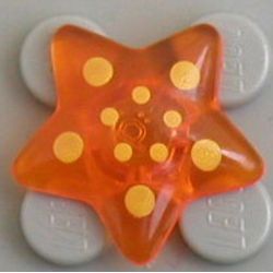 Clikits Icon, Star 2 x 2 Small with Pin [Polished] Yellow Spots in Circle Print