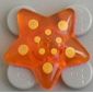 Clikits Icon, Star 2 x 2 Small with Pin [Polished] Yellow Spots in Circle Print