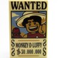 Tile 2 x 3 with 'WANTED', 'MONKEY-D-LUFFY', '30.000.00' print